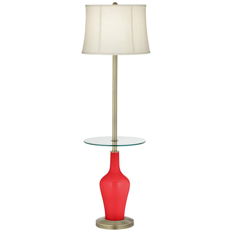 Image 1 Poppy Red Anya Tray Table Floor Lamp