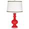 Poppy Red Apothecary Table Lamp with Ric-Rac Trim