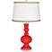 Poppy Red Apothecary Table Lamp with Twist Scroll Trim