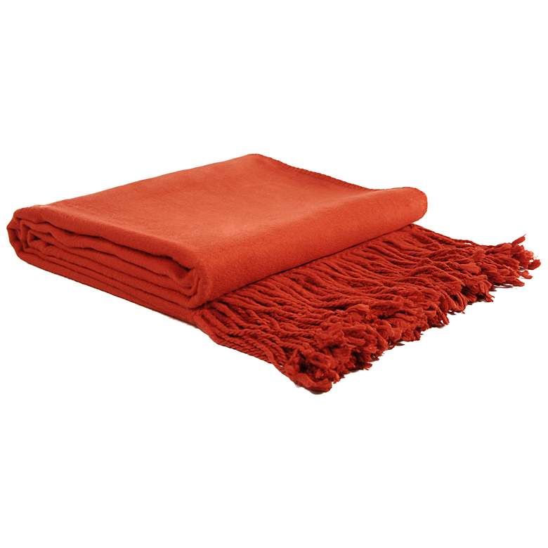 Image 1 Poppy Red Bamboo Throw Blanket