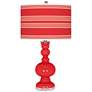 Poppy Red Bold Stripe Apothecary Table Lamp