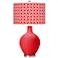 Poppy Red Circle Rings Ovo Table Lamp