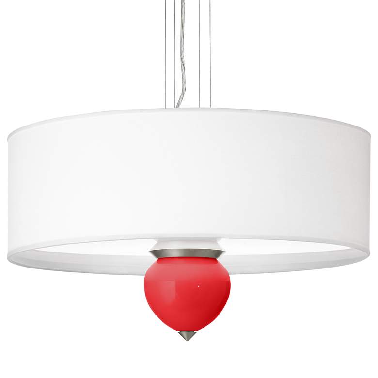 Image 1 Poppy Red Cleo 24 inch Wide Pendant Chandelier