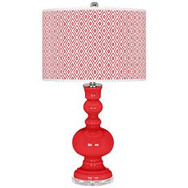 Image1 of Poppy Red Diamonds Apothecary Table Lamp