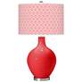 Poppy Red Diamonds Ovo Table Lamp