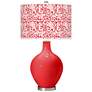 Poppy Red Gardenia Ovo Table Lamp