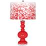 Poppy Red Mosaic Giclee Apothecary Table Lamp