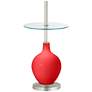 Poppy Red Ovo Tray Table Floor Lamp