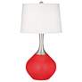 Poppy Red Spencer Table Lamp with Dimmer