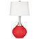 Poppy Red Spencer Table Lamp with Dimmer