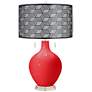 Poppy Red Toby Table Lamp With Black Metal Shade