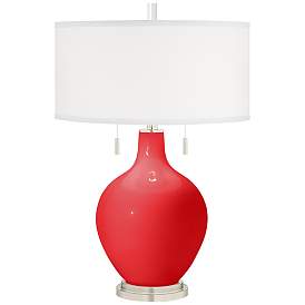 Image2 of Poppy Red Toby Table Lamp with Dimmer