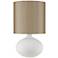 Pops Bisque Ceramic Table Lamp with Croissant Silk Shade