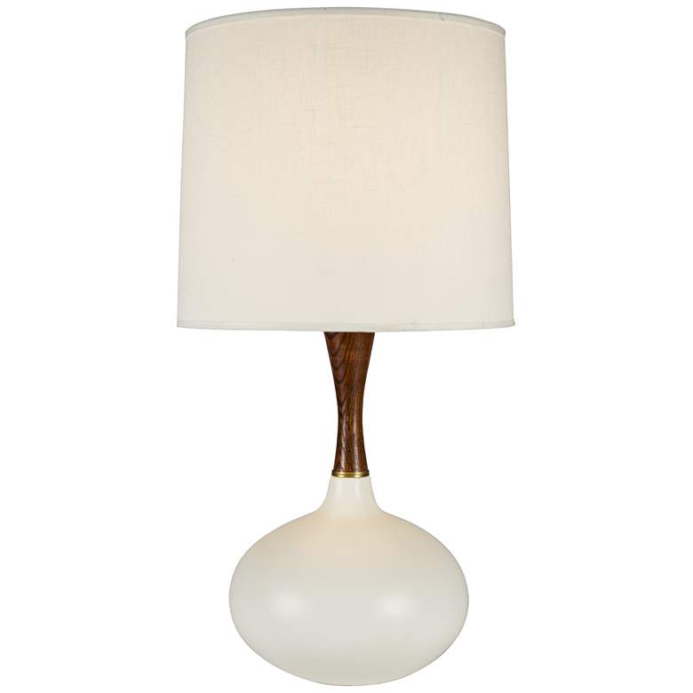 Image 1 Pops Deluxe Bisque Ceramic Table Lamp with Ivory Shade