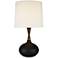 Pops Deluxe Cast Iron Ceramic Table Lamp with Ivory Shade