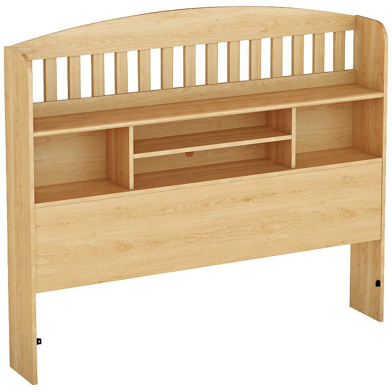 Image 1 Popular Collection Natural Maple Full Bookcase Headboard