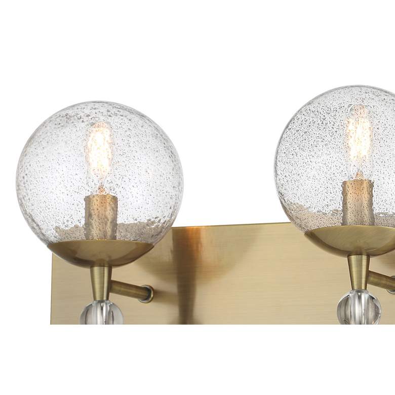 Image 3 Populuxe 28"W Oxidized Aged Brass 3-Light Vanity Bath Light more views