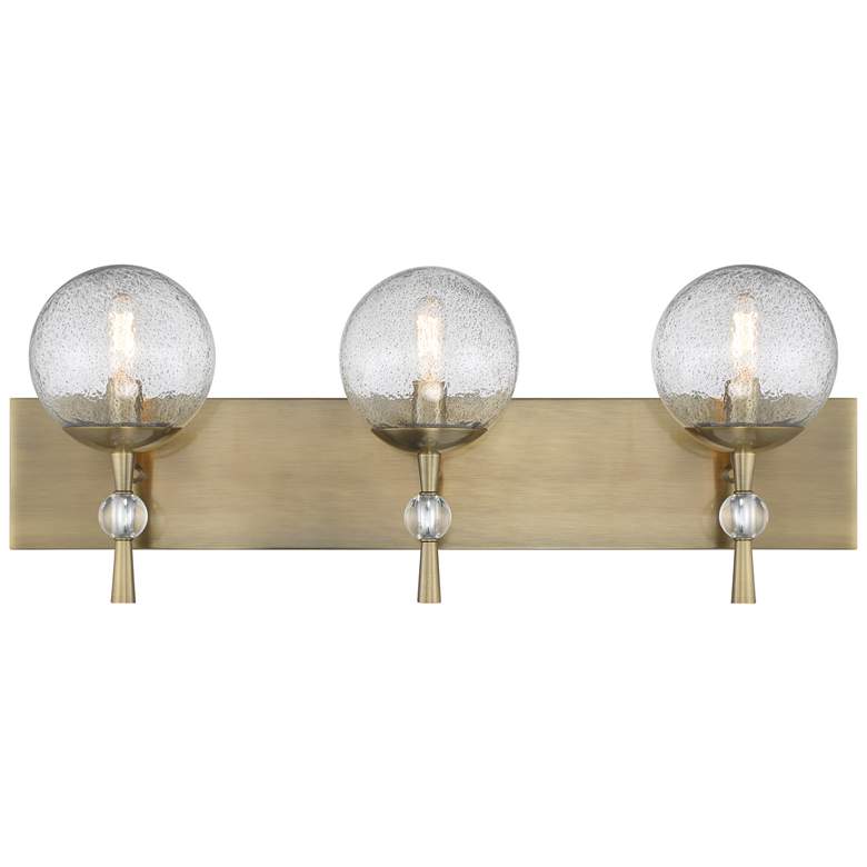 Image 4 Populuxe 28"W Oxidized Aged Brass 3-Light Vanity Bath Light more views