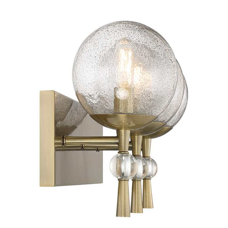 Image 5 Populuxe 28"W Oxidized Aged Brass 3-Light Vanity Bath Light more views