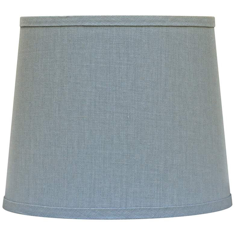 Image 1 Porcelain Blue Hardback Square Lamp Shade 11x11x9.5 (Spider)