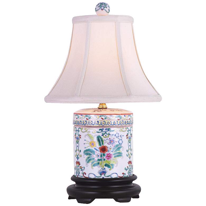 Image 1 Porcelain Jar Hand Painted Accent Table Lamp