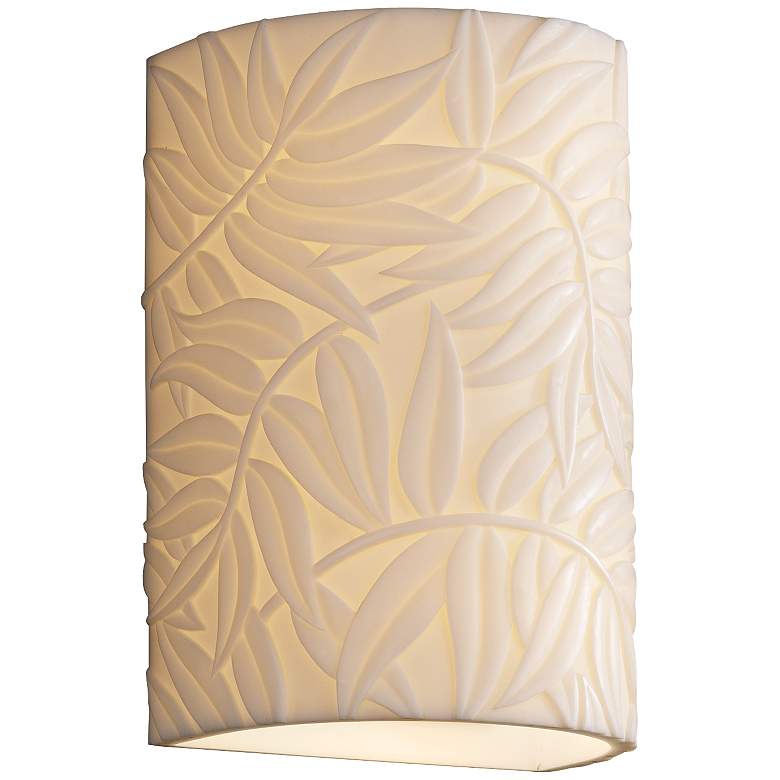 Image 1 Porcelina 10 1/2" High Bamboo 1-Light Outdoor Wall Light