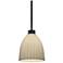 Porcelina 18"W Matte Black Impala Tapered Cylinder Curved Pendant