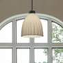 1_Porcelina 18"W Matte Black Impala Tapered Cylinder Curved Pendant