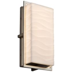 Porcelina Avalon 12&quot; High Brushed Nickel LED Outdoor Wall Light