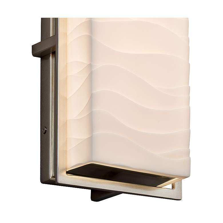 Image 2 Porcelina Avalon 12" High Brushed Nickel LED Outdoor Wall Light more views