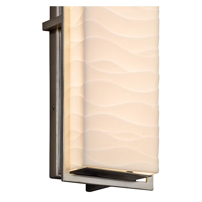 Image 2 Porcelina Avalon 18 inch High Brushed Nickel LED Outdoor Wall Light more views