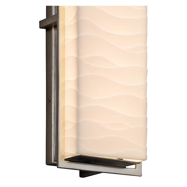 Image 2 Porcelina Avalon 18" High Brushed Nickel LED Outdoor Wall Light more views