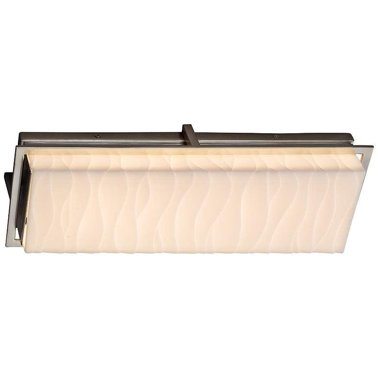 Image 3 Porcelina Avalon 18 inch High Brushed Nickel LED Outdoor Wall Light more views