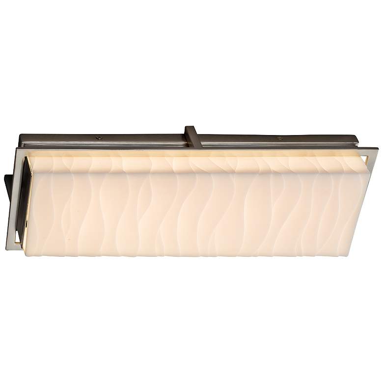 Image 3 Porcelina Avalon 18" High Brushed Nickel LED Outdoor Wall Light more views