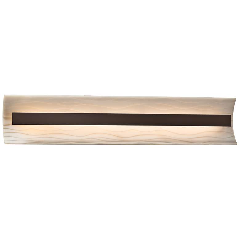 Image 1 Porcelina&#8482; Contour 29 inch Wide Dark Bronze LED Bath Light