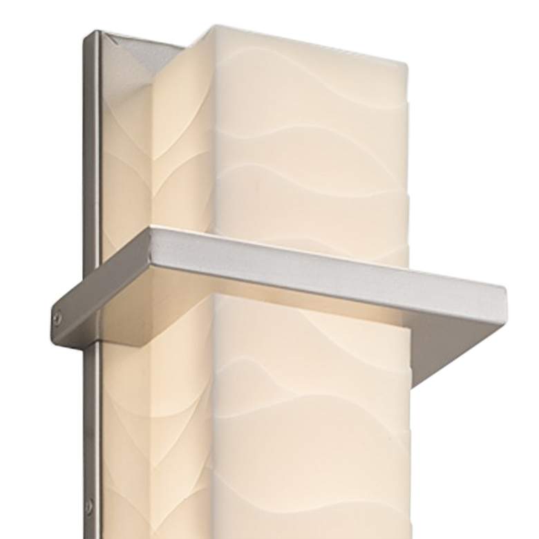 Image 2 Porcelina Monolith 48" High Nickel LED Outdoor Wall Light more views