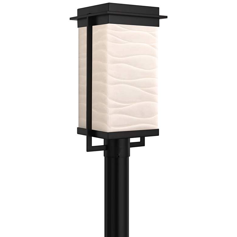 Image 1 Porcelina Pacific 18 inch High Black LED Outdoor Post Light
