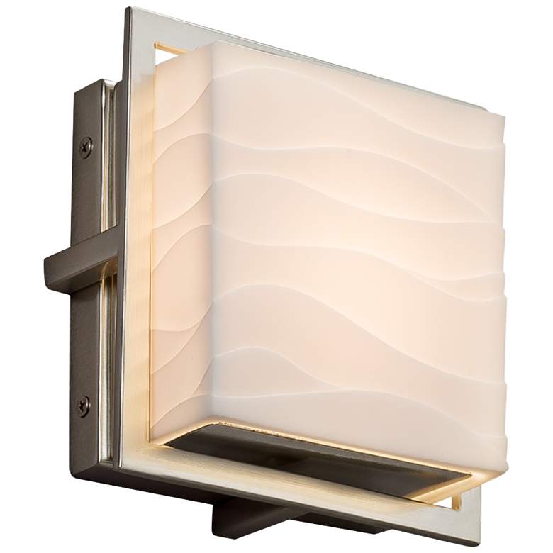 Image 1 Porcelina&trade; Avalon 6 1/2 inch High Nickel LED Outdoor Wall Light