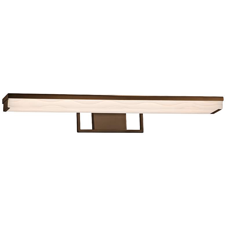Image 1 Porcelina™ Malleo 30" Wide Dark Bronze LED Bath Light