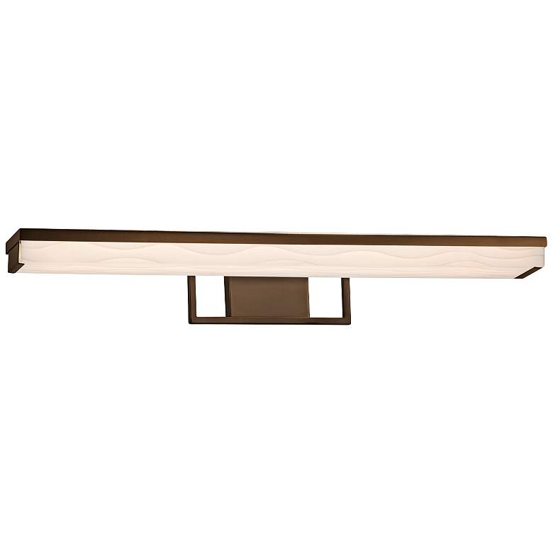 Image 1 Porcelina&trade; Malleo 30 inch Wide Dark Bronze LED Bath Light