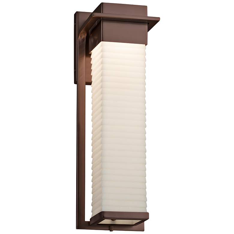 Image 1 Porcelina&trade; Pacific 16 1/2 inchH Bronze LED Outdoor Wall Light