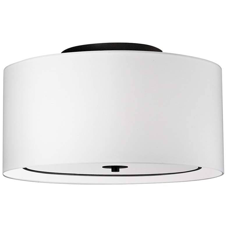 Image 1 Porscha 16" Wide 3 Light Matte Black Flush Mount