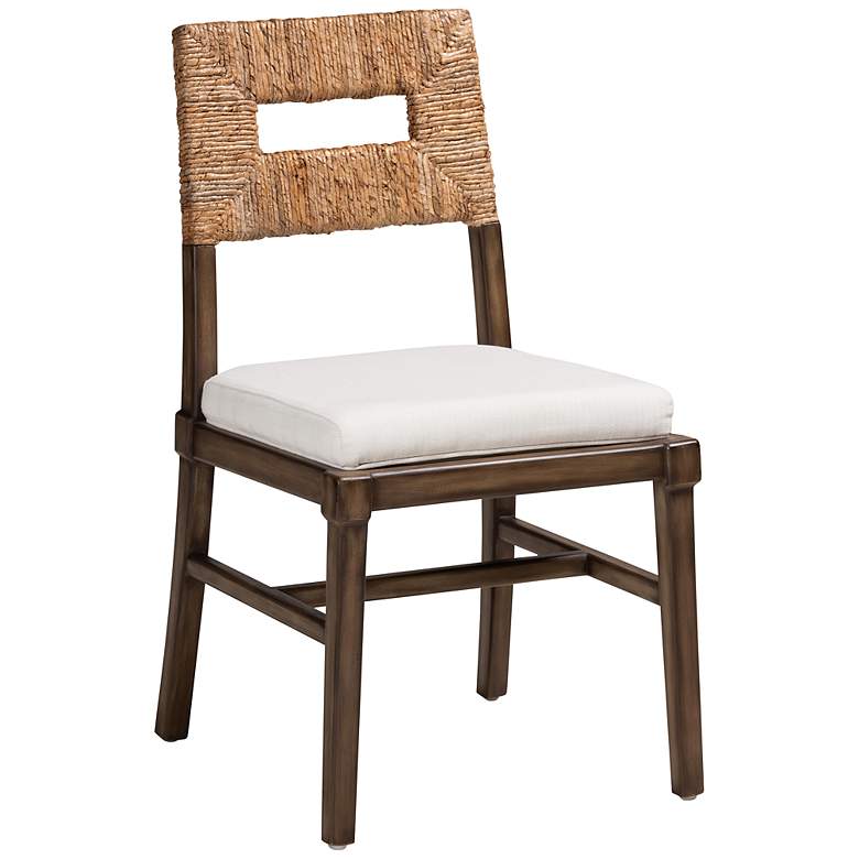 Image 2 Porsha Studio Porsha Walnut Brown Wood Rattan Dining Chair