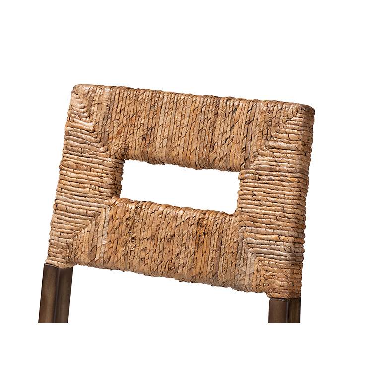 Image 3 Porsha Studio Porsha Walnut Brown Wood Rattan Dining Chair more views