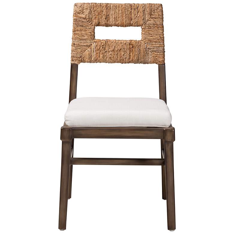 Image 6 Porsha Studio Porsha Walnut Brown Wood Rattan Dining Chair more views