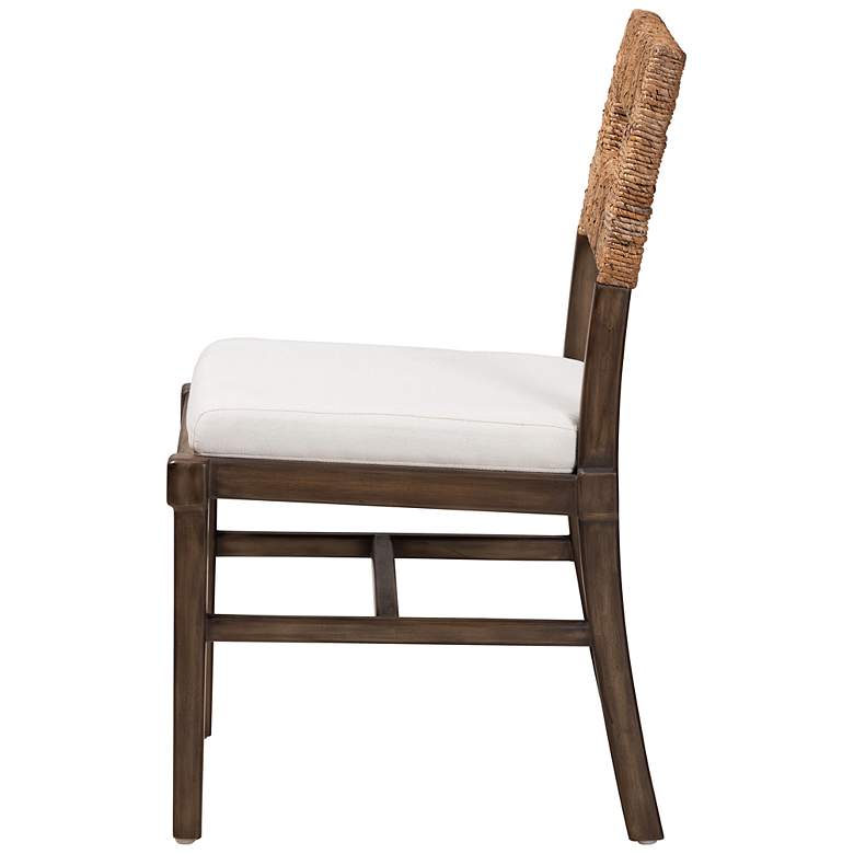 Image 7 Porsha Studio Porsha Walnut Brown Wood Rattan Dining Chair more views