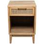 Port 18" Wide Light Brown Wood 1-Drawer 1-Shelf Accent Table