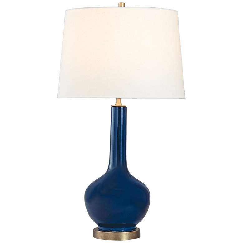 Image 2 Port 68 Alex Rich Navy Glaze Porcelain Vase Table Lamp