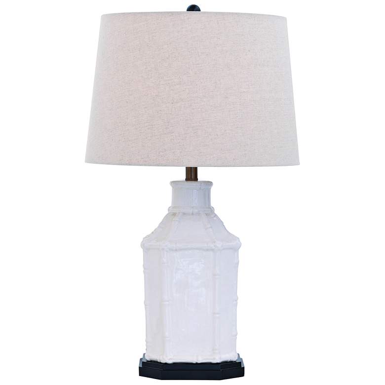 Image 1 Port 68 Amelia Cream Birdcage Bamboo Porcelain Table Lamp