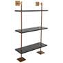 2_Port 68 Arnold 36" Wide Semi-Gloss Black 3-Tier Shelf